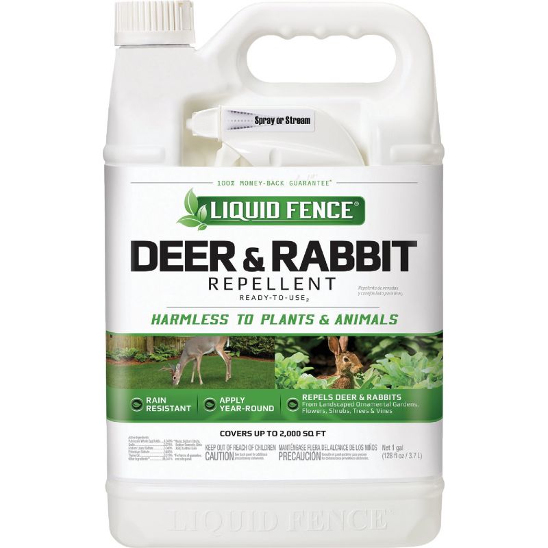 Liquid Fence Deer &amp; Rabbit Repellent 1 Gal., Trigger Spray
