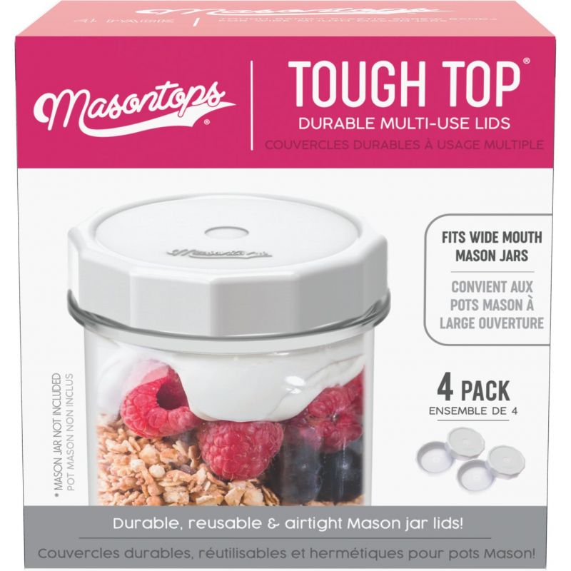 Masontops Tough Top Canning Jar Lid White