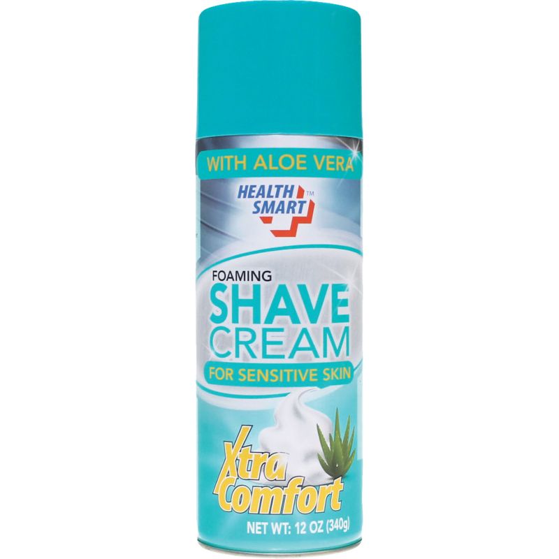 Health Smart Foaming Shave Cream With Aloe Vera 12 Oz (Pack of 12)