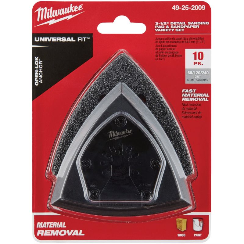 Milwaukee OPEN-LOK Triangle Sanding Pad &amp; Sanding Kit (10-Pack)
