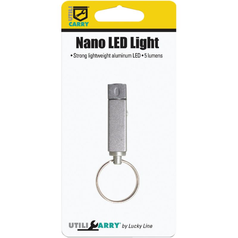 Lucky Line Utilicarry Nano LED Key Ring Light Black &amp; Silver