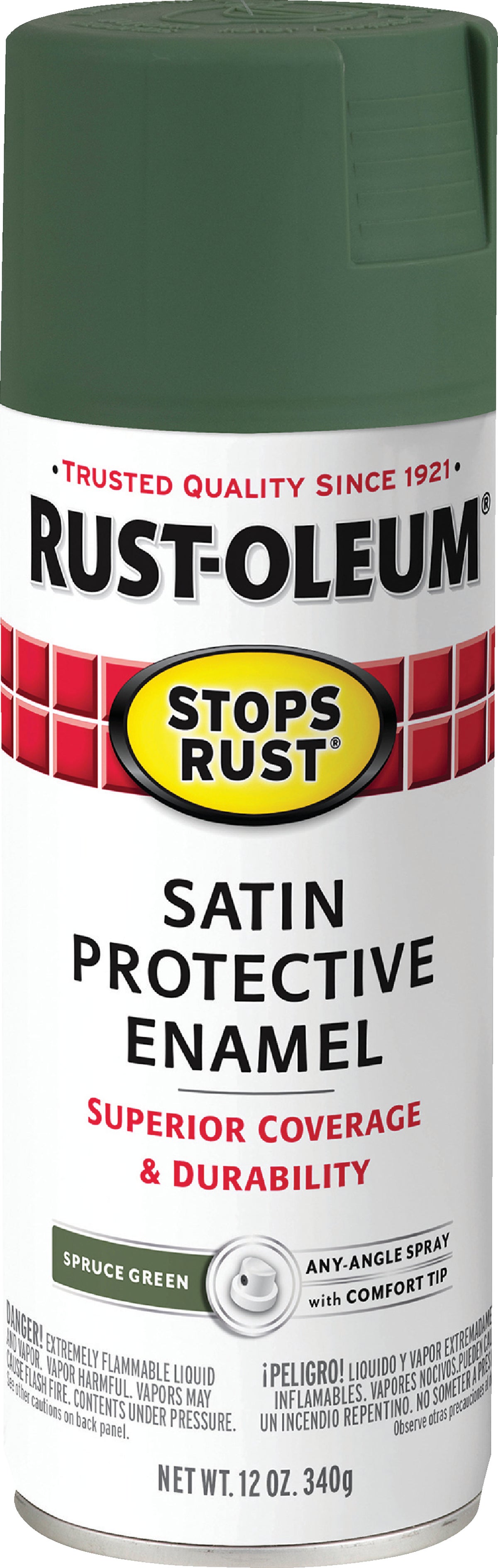 Rust-Oleum Stops Rust 12 oz. Protective Enamel Satin Hunter Green Spray Paint (6-pack)