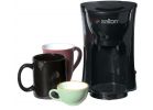 Salton Space Saving Coffee Maker 1 Cup, Black