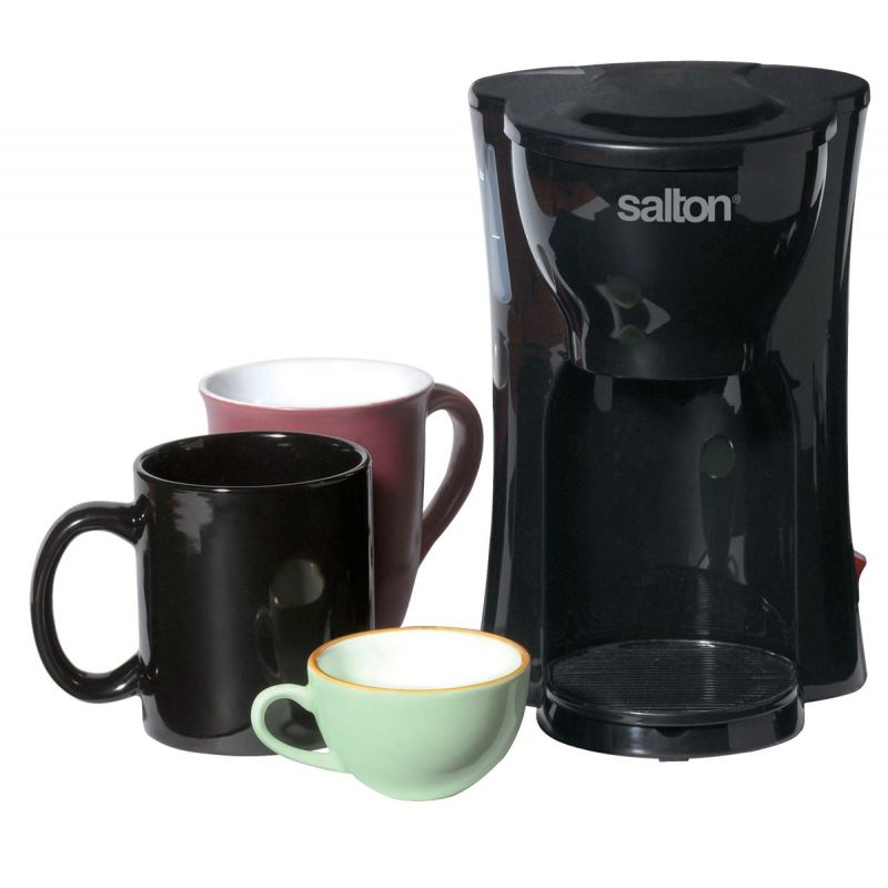 Salton Space Saving Coffee Maker 1 Cup, Black