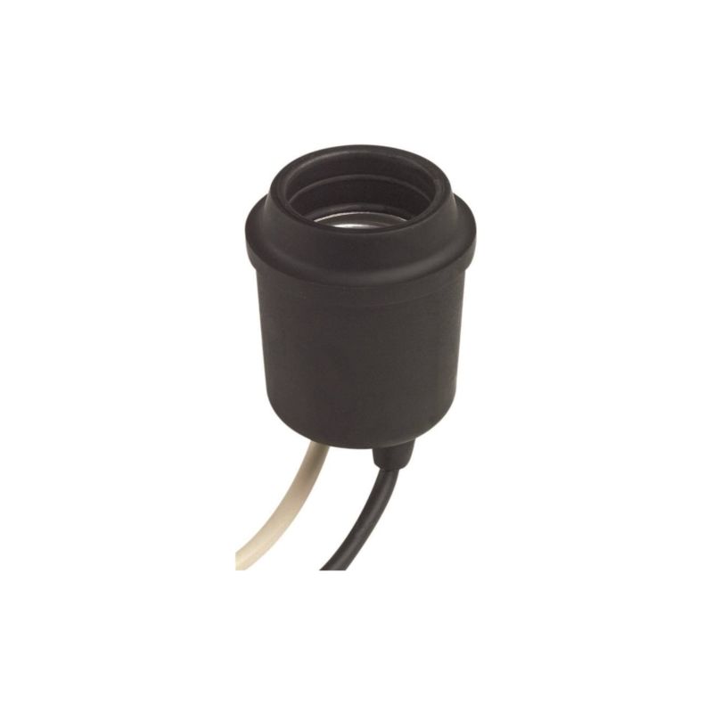 Leviton 124-D Lamp Holder, 250 V, 660 W, Phenolic Housing Material, Black/White Black/White
