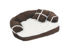 Aspenpet 28377 Sofa Bed with Pillow, 20 in L, 16 in W, Polyester Fiber Fill, Assorted Assorted