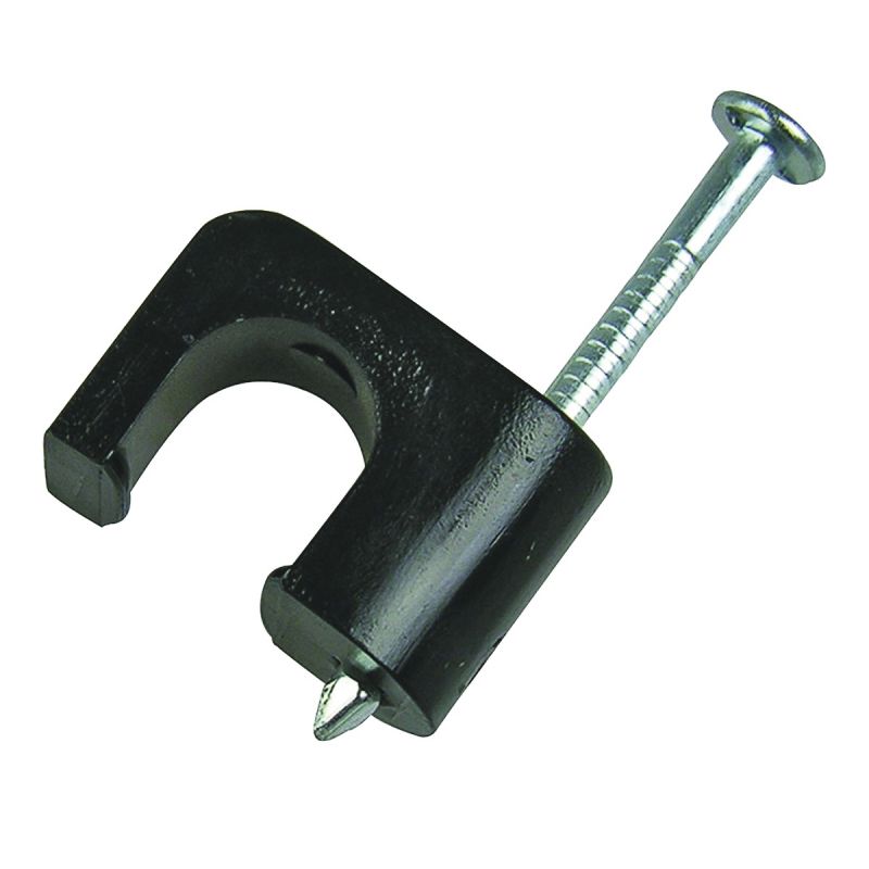Gardner Bender PCC-1525 Cable Staple, 1/4 in W Crown, Polyethylene, 25/PK Black