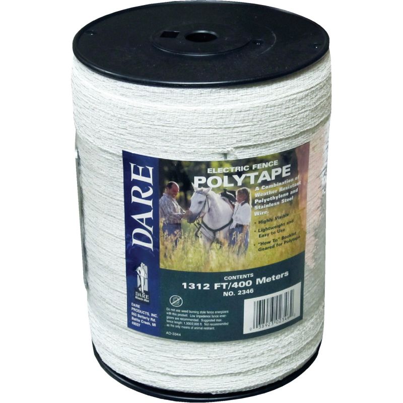 Dare Electric Fence Poly Tape White