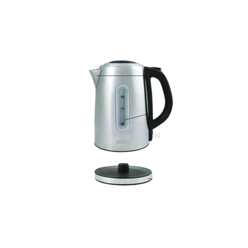Salton JK1903 Cordless Electric Kettle, 1.7 L Capacity, 1500 W, Stainless Steel, On/Off Switch Control 1.7 L