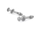 Reliable CBHDG142B Carriage Bolt, 1/4-20 Thread, 2 in OAL, A Grade, Galvanized Steel, Coarse, Full Thread