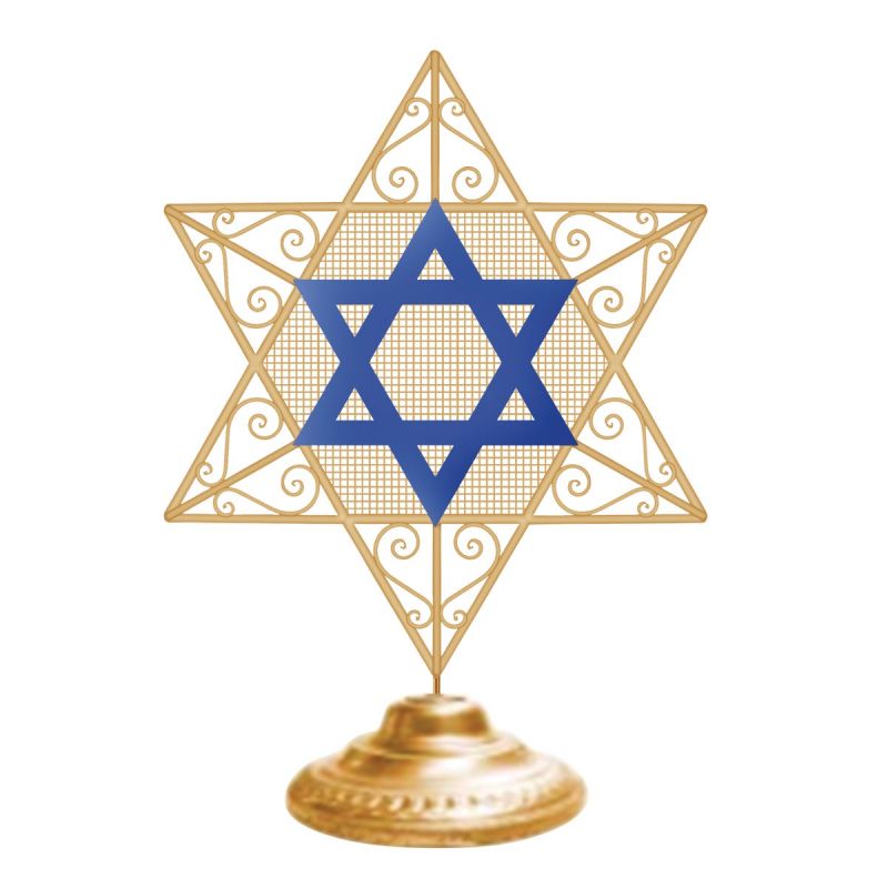 Alpine LED Star of David Holiday Decoration 6 In. W. X 14 In. H. X 9 In. L.
