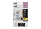 Feit Electric BP50MC/830/LED LED Bulb, Decorative, 50 W Equivalent, E11 Lamp Base, Dimmable, Clear, Warm White Light