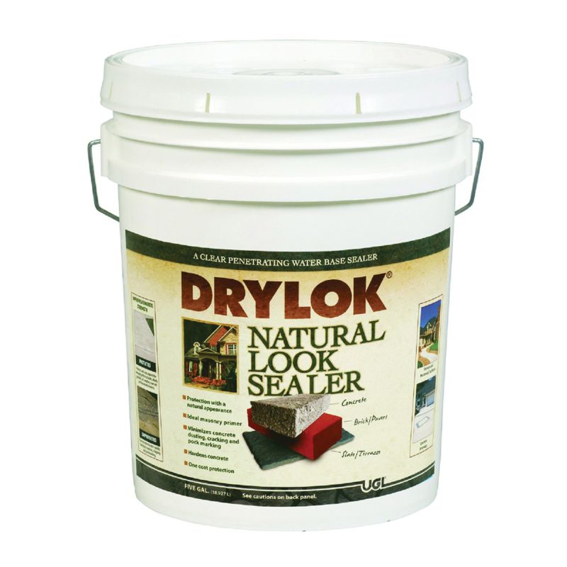Drylok 22115 Natural Look Sealer, Clear, Liquid, 5 gal, Pail Clear