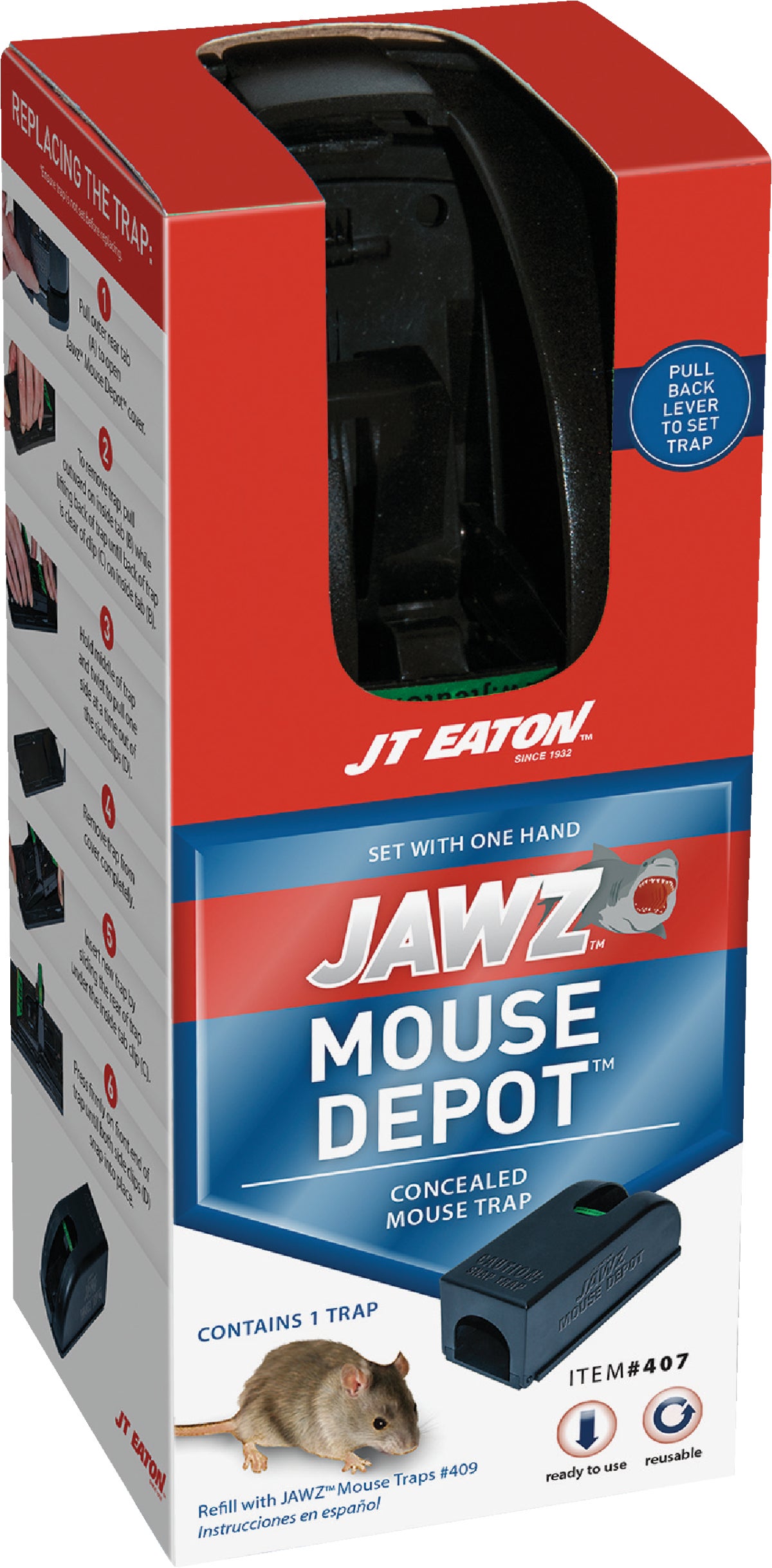 JT Eaton 407 Jawz Covered Mouse Trap