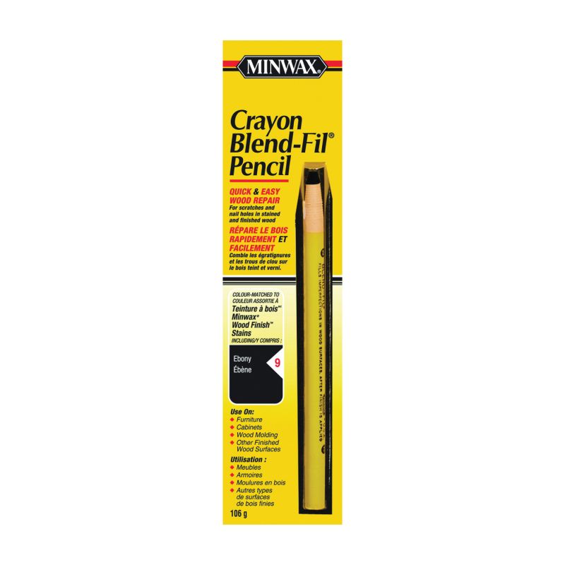 Minwax Blend-Fil 110096666 Wood Filler Pencil, Solid, Ebony/Jacobean, #9 Ebony/Jacobean