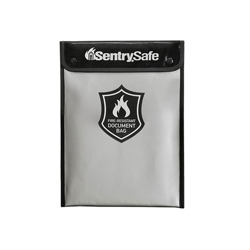 Sentry Safe FBWLZ0 Document Bag, 0.1 cu-ft Capacity, 15 in H x 11 in W x 1-1/2 in D Exterior, Yes, Zipper, Snap Lock 0.1 Cu-ft