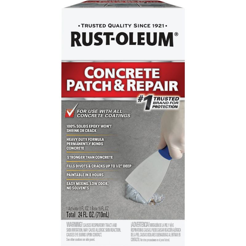 Rust-Oleum Concrete Patch &amp; Repair Kit Gray, 24 Oz.