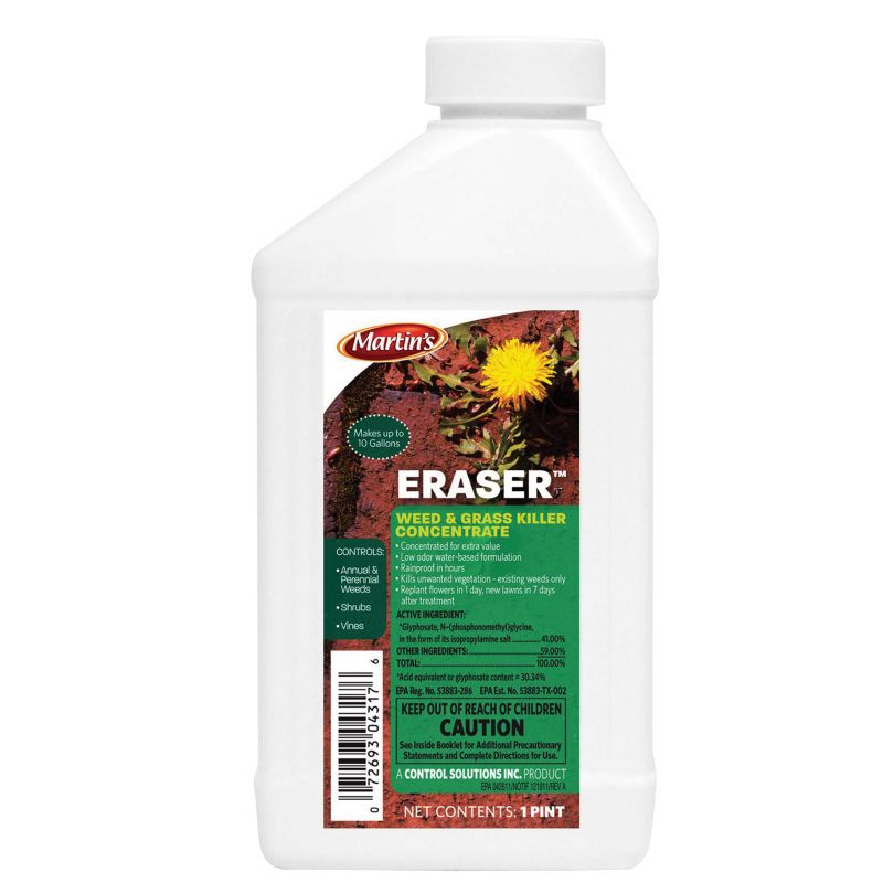 Martin&#039;s 82004317 Weed and Grass Killer, Liquid, Clear, 1 pt Clear