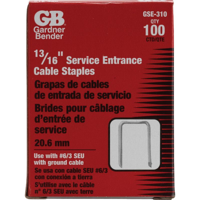 Gardner Bender Service Entrance Cable Staple 1-3/8 In. X 13/16 In., Metallic