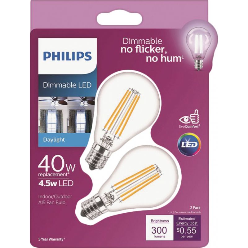 Philips A15 Intermediate Dimmable LED Light Bulb