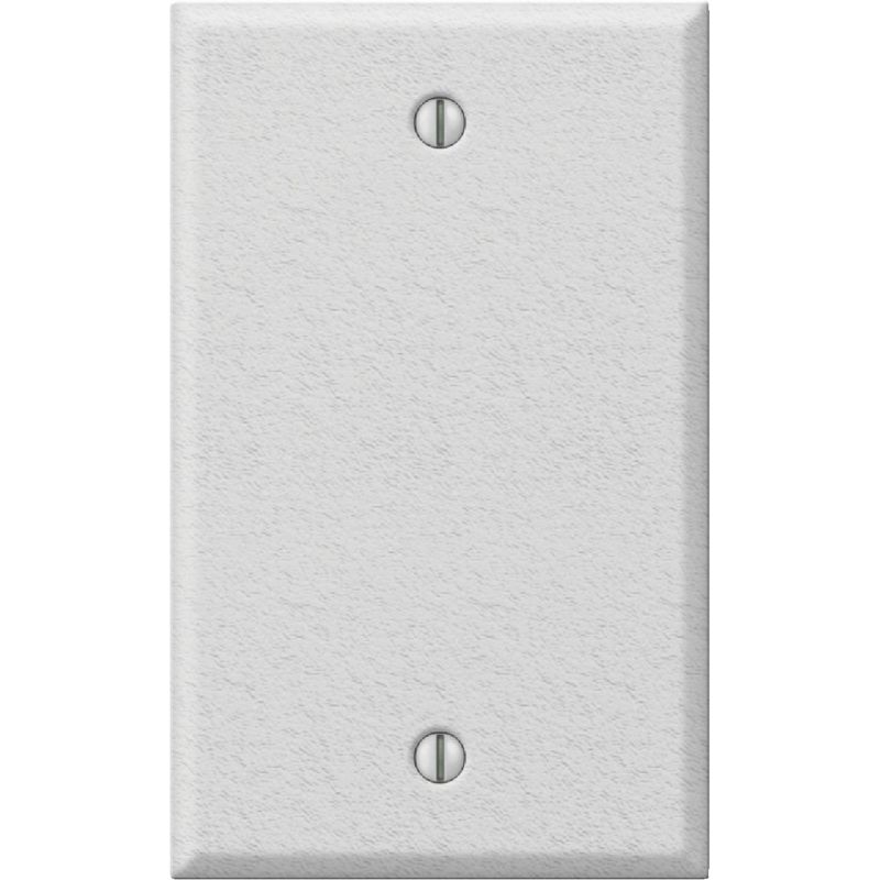 Amerelle PRO Stamped Steel Blank Wall Plate White Wrinkle