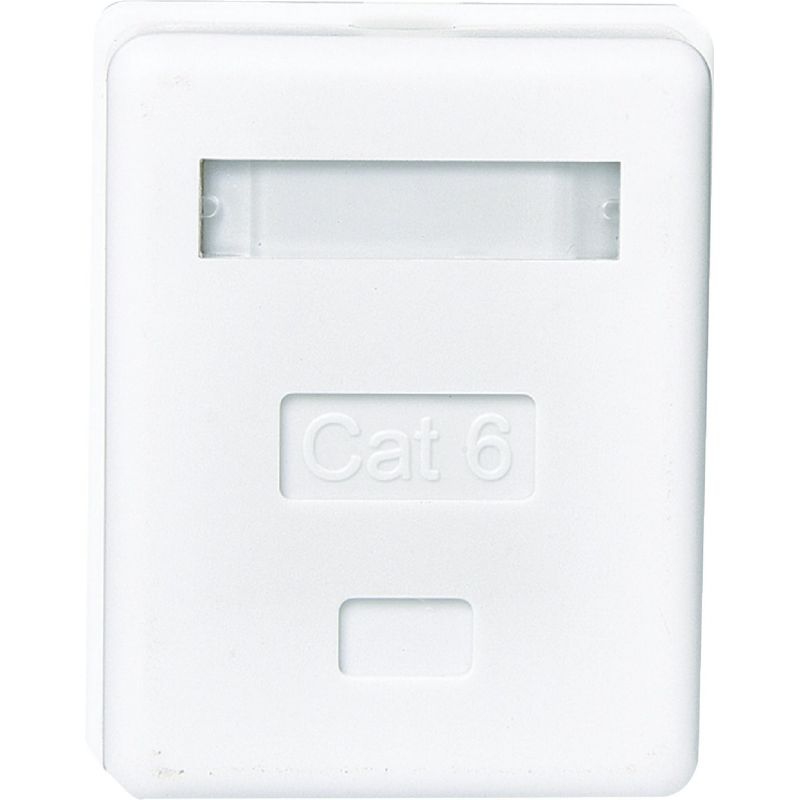 RCA CAT 5E/6 Surface Mount Wall Jack White