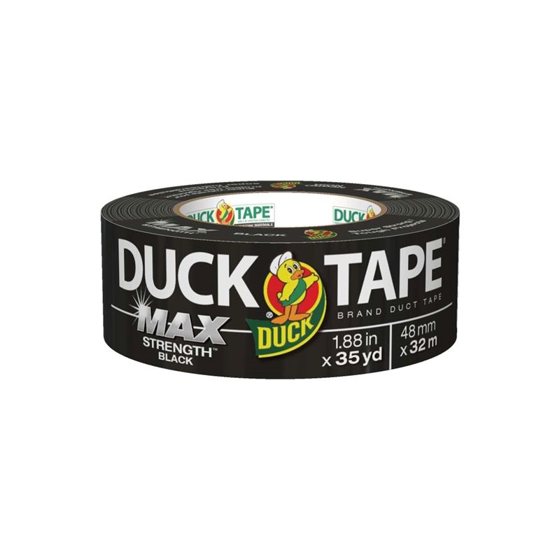 Duck 240867 Duct Tape, 35 yd L, 1.88 in W, Black Black