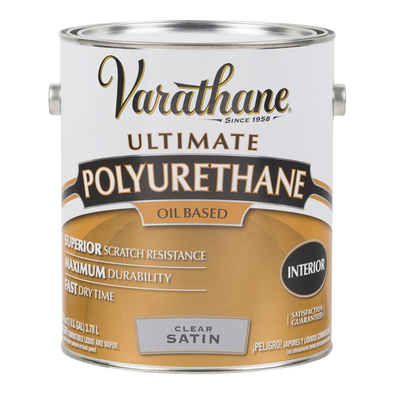 Varathane 9131 Polyurethane, Liquid, Clear, 1 gal, Can Clear