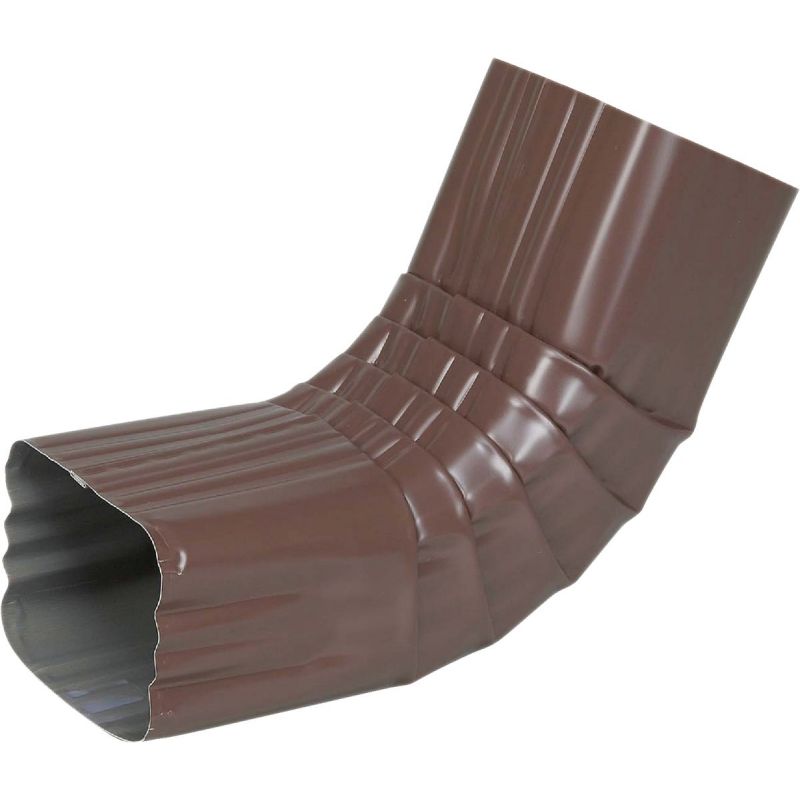 Spectra Metals Aluminum Front A-Style Downspout Elbow Brown