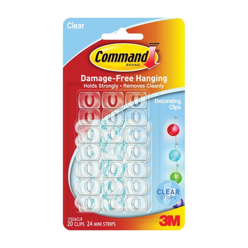Command 17026CLR Decorating Clip, Plastic, Clear Clear