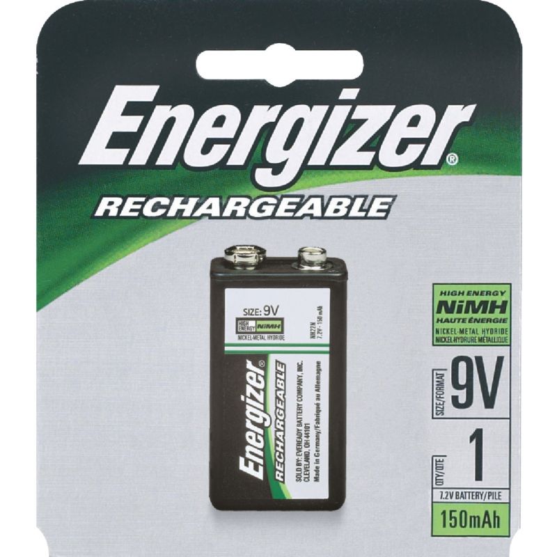 Energizer Recharge 9V Rechargeable Battery 150 MAh