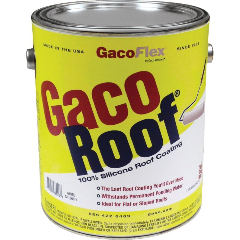 GacoFlex GacoRoof Silicone Roof Coating White, 1 Gal.