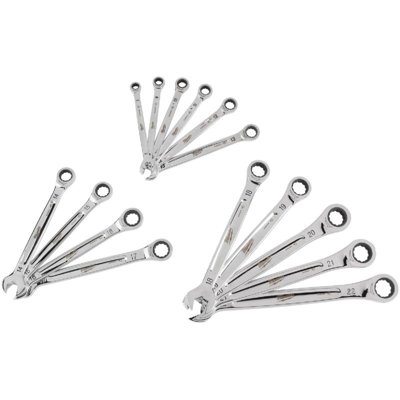 Milwaukee 15-Piece Metric Ratcheting Combination Wrench Set 8- 22 Mm