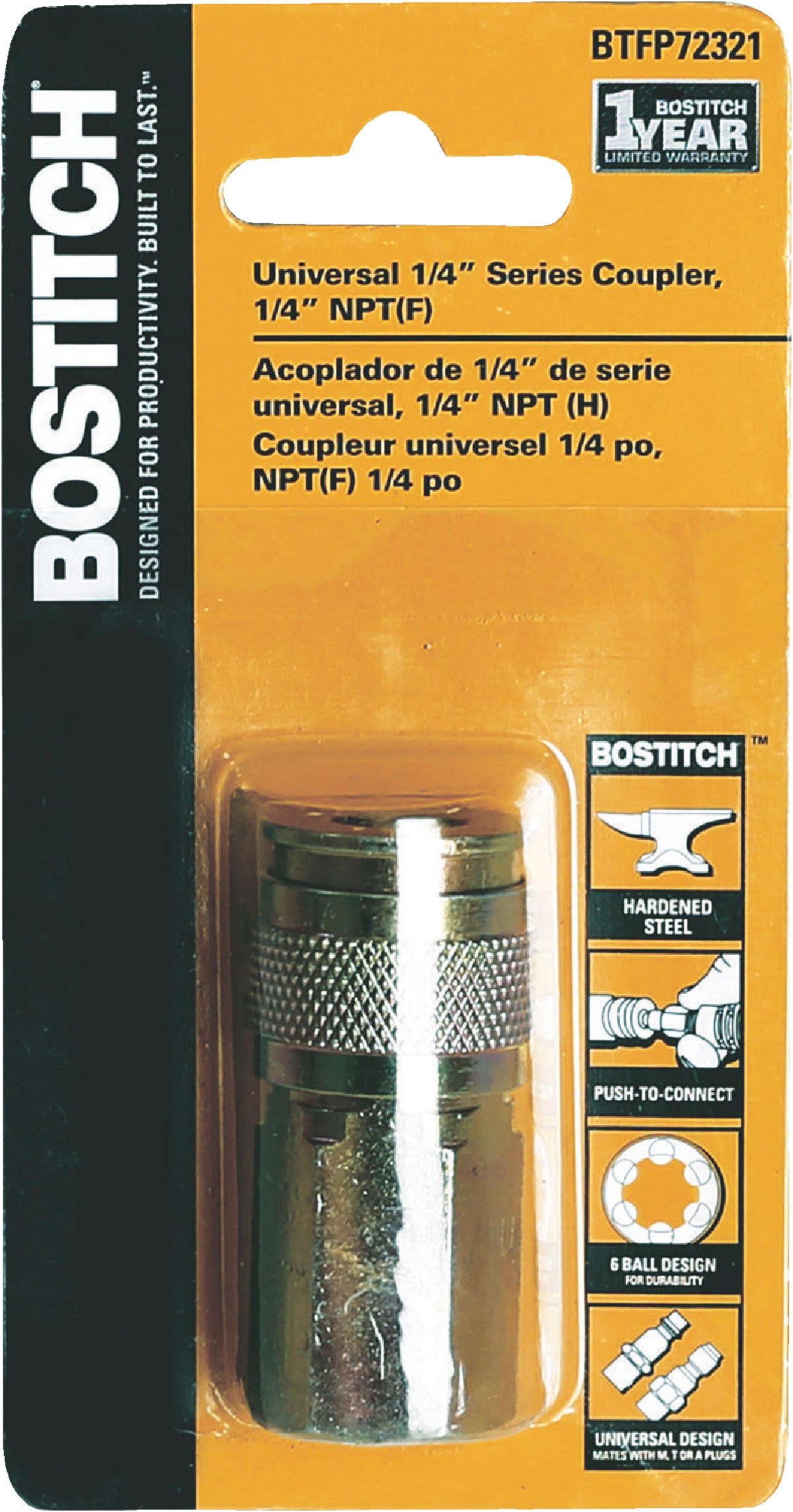 Bostitch 1/4 Male Ind Plug BTFP72318