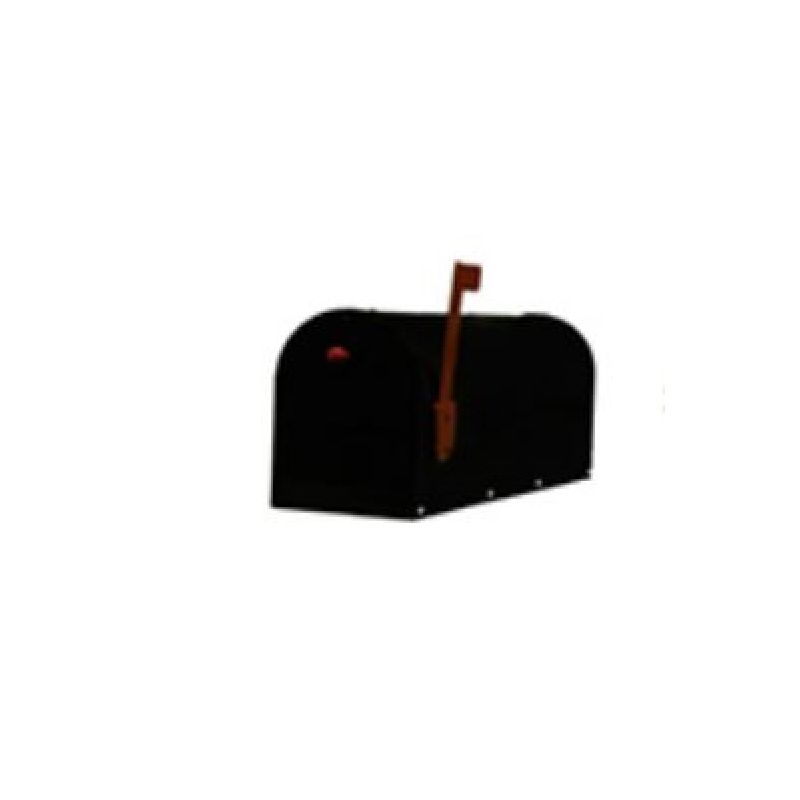 Dancy Rural Metal Series 240015 Mailbox, Steel, Galvanized, 7-1/4 in W, 20-1/2 in D, 9 in H, Black Black