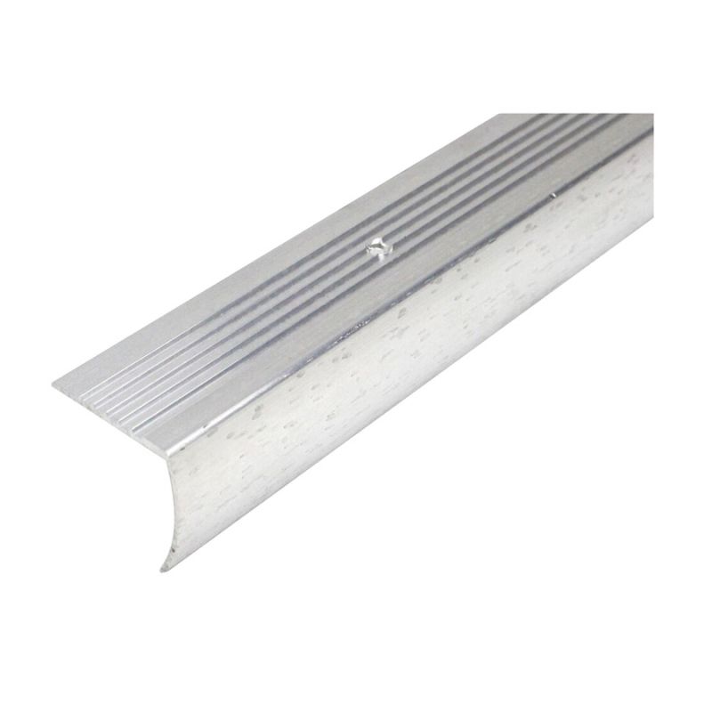 Shur-Trim FA2184HSI06 Stair Nose Moulding, 6 ft L, 1-1/8 in W, Aluminum, Hammered Silver
