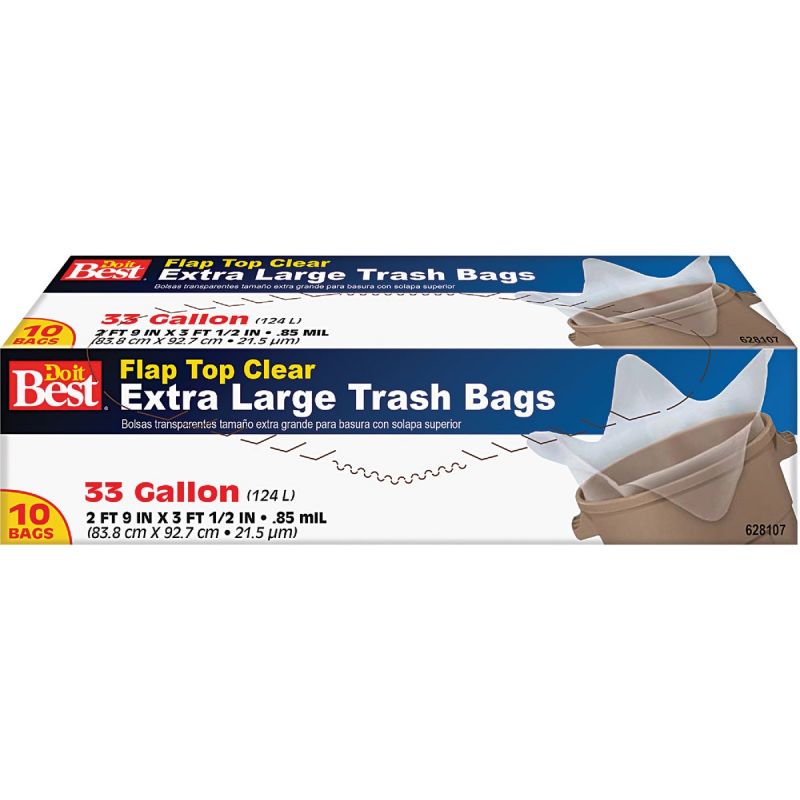 Do it Best Extra Large Trash Bag 33 Gal., Clear