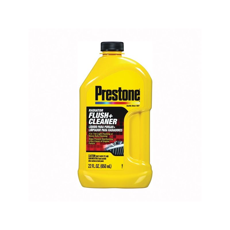 Prestone AS-105Y AS105Y Radiator Flush and Cleaner, 22 oz Bottle, Liquid, Sweet Clear