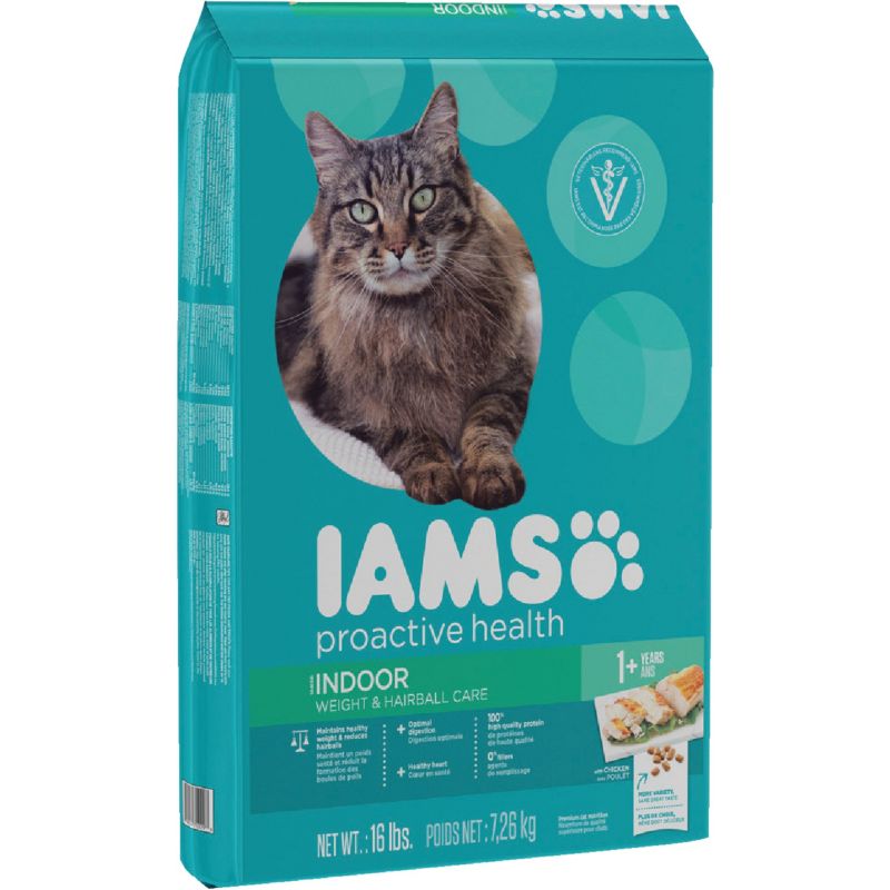 Iams Proactive Health Weight Control &amp; Hairball Care Dry Cat Food 16 Lb.