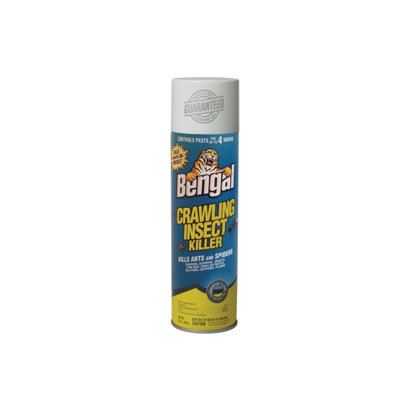 Bengal 93500 Crawling Insect Killer, Spray Application, Indoor, Outdoor, 16 oz Aerosol Can White