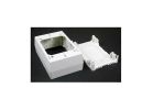 Wiremold NMW NMW35 Outlet Box, 1 -Gang, 0 -Knockout, Plastic, White, Wall Mounting White