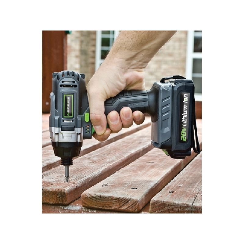 Genesis GLID20A Impact Driver, Battery Included, 20 V, 1.5 Ah, 1/4 in Drive, Hex Drive, 0 to 3800 ipm