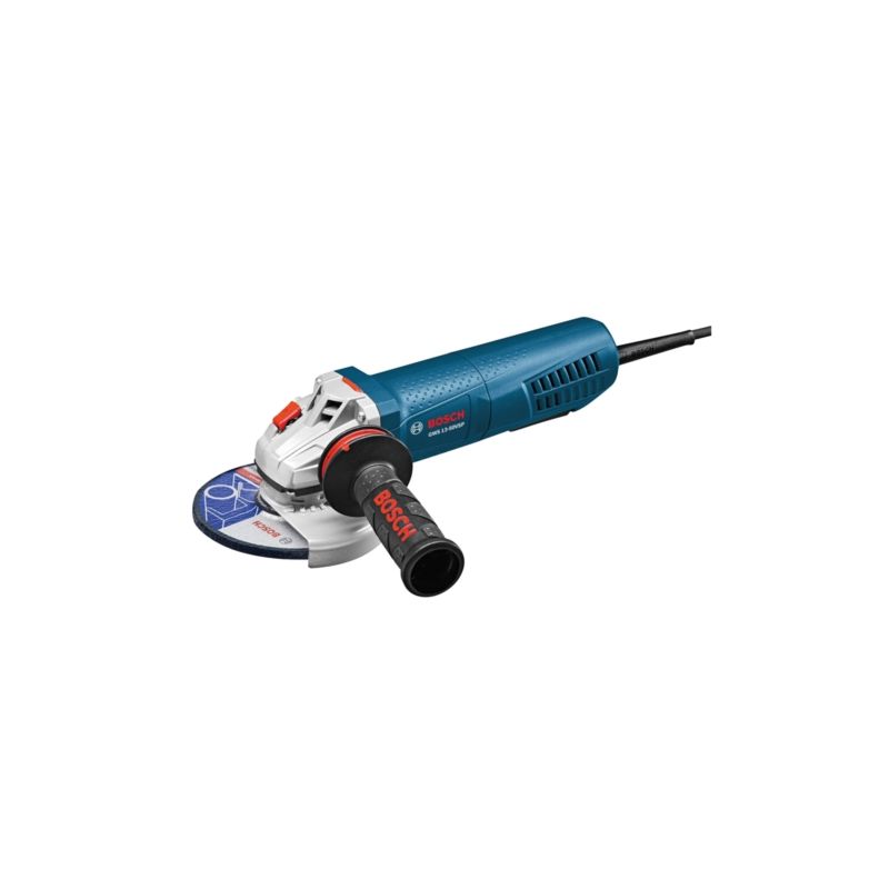 Bosch GWS13-50VSP Angle Grinder with Paddle Switch, 13 A, 5/8-11 Spindle, 5 in Dia Wheel, 11,500 rpm Speed Blue