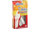 Diamond Heavy-Duty Plastic Cutlery Set White