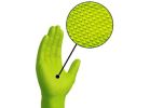 Gloveworks GWGN44100 Heavy-Duty Disposable Gloves, M, Nitrile, Powder-Free, Green, 9-1/2 in L M, Green