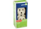 Leviton Commercial Grade Duplex Outlet Ivory, 15