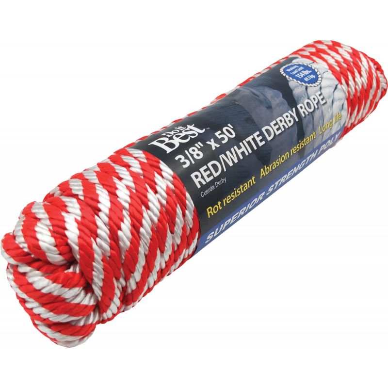 Do it Best Derby Polypropylene Packaged Rope Red/White