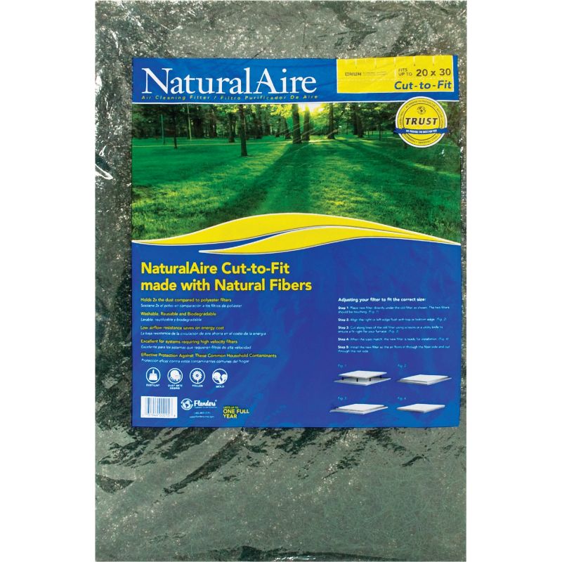 Flanders NaturalAire Natural Fiber Trimmable Air Filter 20 In. X 30 In. X 1 In.