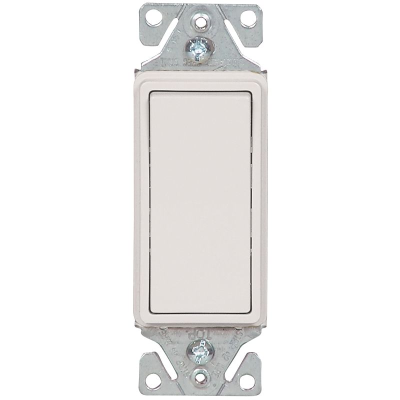 Eaton Wiring Devices 7503W-BOX Rocker Switch, 15 A, 120/277 V, 3-Way, Push Wire Terminal, Thermoplastic Housing Material White