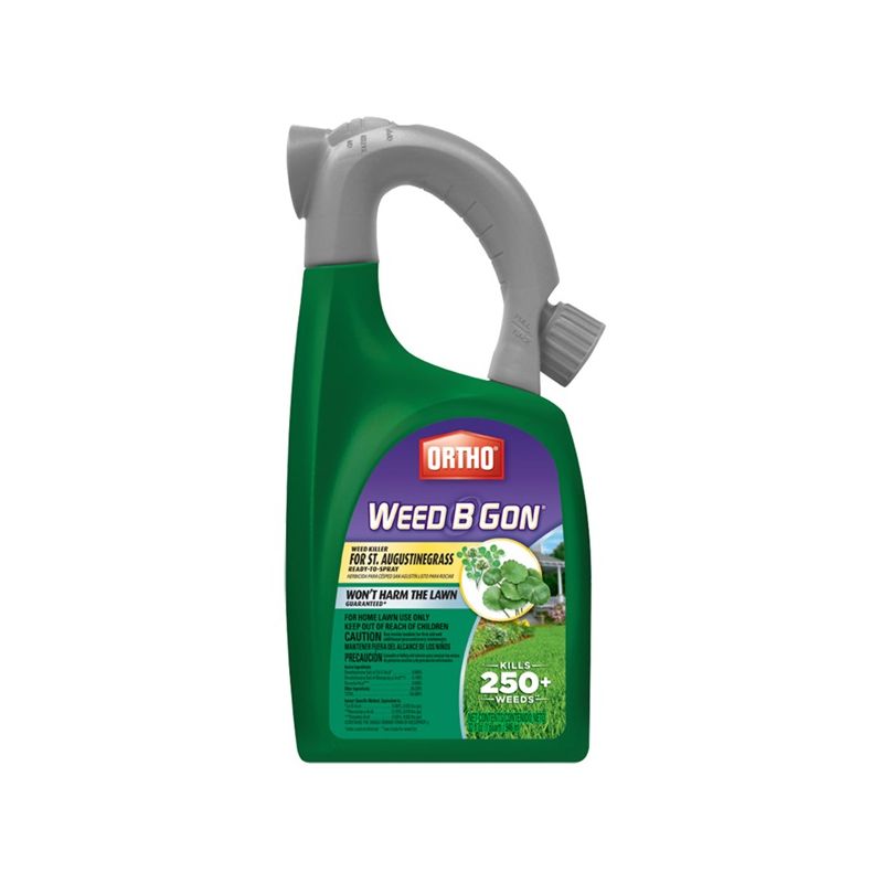 Ortho Weed B Gon 0193610 Ready-To-Spray Weed Killer, Liquid, Spray Application, 32 oz Bottle Clear/Yellow